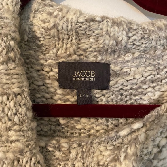 Chunky knit JACOB Connexion sweater zipper detail - Picture 3 of 5